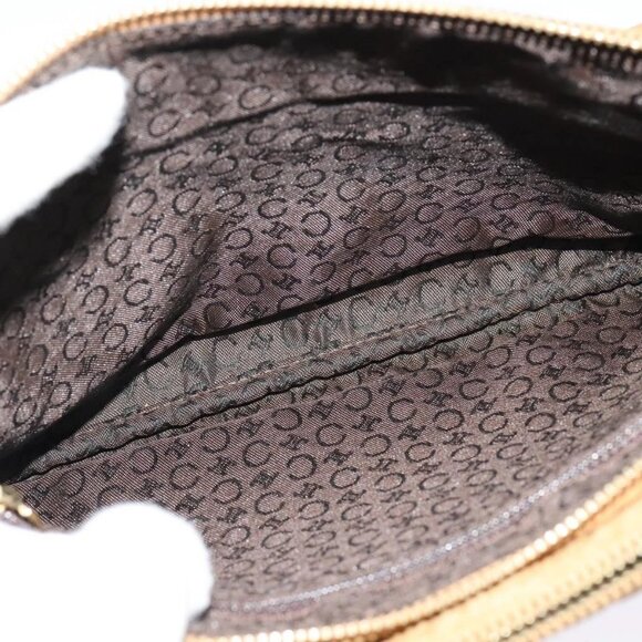 CELINE C Macadam Canvas Shoulder Bag Suede Brown Gold Auth mr1313 - Picture 10 of 16